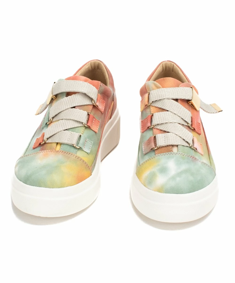 Best Pirce π Yellow Box π Shoes Blue & Orange Tie-Dye Estela π Sneaker - π© Women 𧨠- Image 4