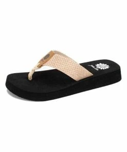 Buy 𧨠Yellow Box π Shoes Beige Woven Adalynn π©΄ Sandal - π© Women π₯
