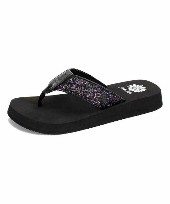 Coupon π Yellow Box π Shoes Black Glitter Aadya π©΄ Sandal - π© Women βοΈ