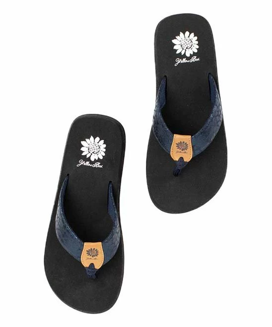 Best Pirce π Yellow Box π Shoes Navy Metallic Leopard Abenner π©΄ Sandal - π© Women π - Image 3