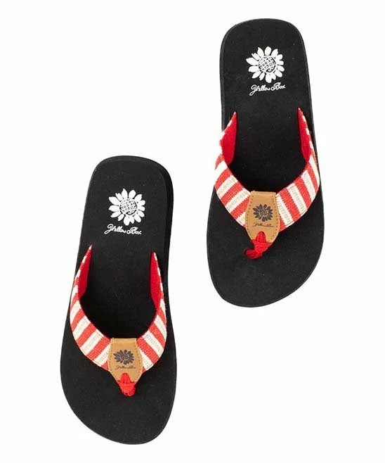 Coupon π Yellow Box π Shoes Red Woven Stripe Nicoh π©΄ Sandal - π© Women β - Image 3