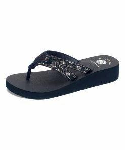 Buy π Yellow Box π Shoes Navy Cadeen Leather π©΄ Sandal - π© Women π€©