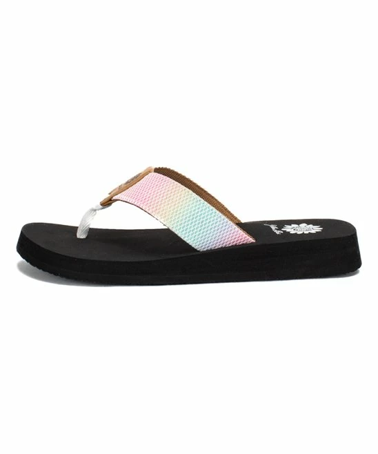 Cheapest π Yellow Box π Shoes White & Pastel OmbrΓ© Foliage π©΄ Sandal - π© Women 𧨠- Image 2