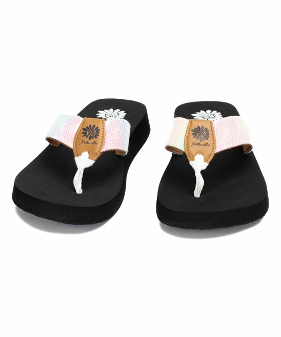 Cheapest π Yellow Box π Shoes White & Pastel OmbrΓ© Foliage π©΄ Sandal - π© Women 𧨠- Image 4