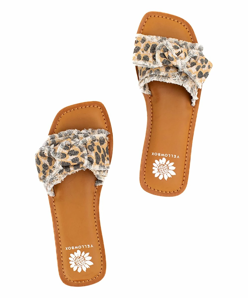 Coupon β¨ Yellow Box π Shoes Brown Daralie Cheetah Bow π©΄ Sandal - π© Women π₯ - Image 3