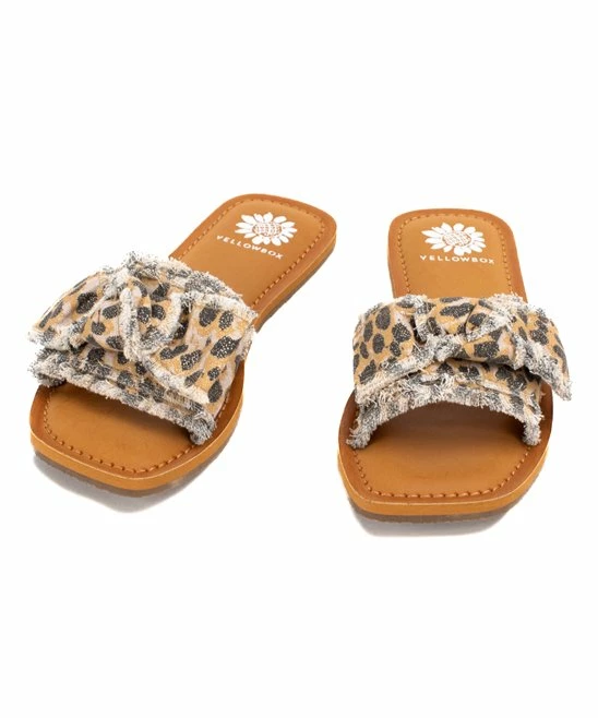Coupon β¨ Yellow Box π Shoes Brown Daralie Cheetah Bow π©΄ Sandal - π© Women π₯ - Image 4
