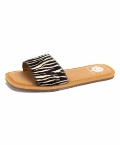 Best deal π Yellow Box π Shoes Black & Cream Zebra Dariah Leather π©΄ Sandal - π© Women π