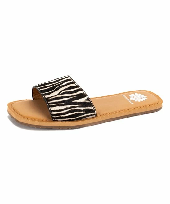 Best deal π Yellow Box π Shoes Black & Cream Zebra Dariah Leather π©΄ Sandal - π© Women π