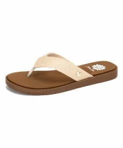 Best deal π Yellow Box π Shoes Beige Fen Glitter π©΄ Sandal - π© Women β¨