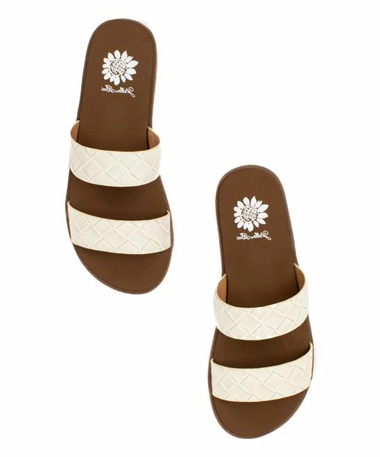 Budget π Yellow Box π Shoes Ivory Feylie Woven-Texture π©΄ Sandal - π© Women π - Image 3