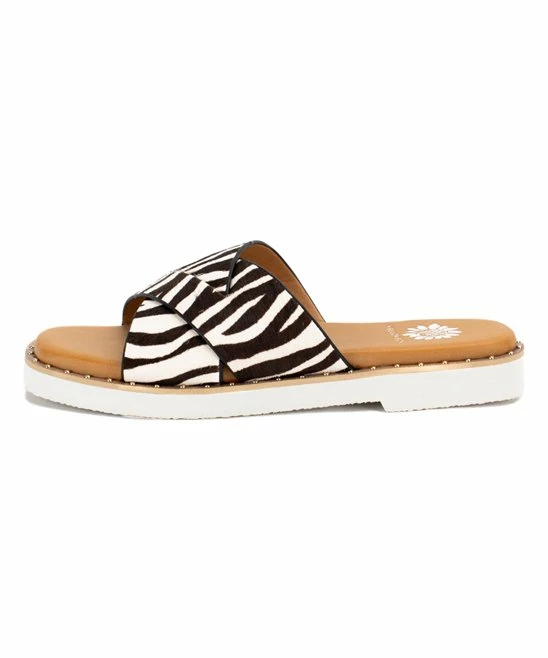 Promo π Yellow Box π Shoes Black & White Hemes Zebra Stripe Leather π©΄ Sandal - π© Women β - Image 2