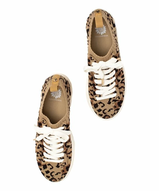 Top 10 β¨ Yellow Box π Shoes Brown Leopard Elodee Knit-Collar π Sneaker - π© Women 𧨠- Image 4