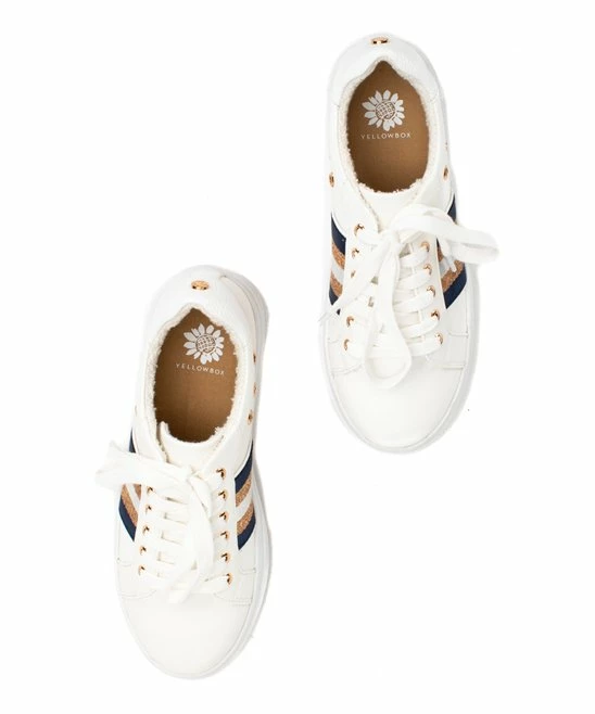 Cheapest π Yellow Box π Shoes White & Navy Emalia Glitter π Sneaker - π© Women π - Image 4