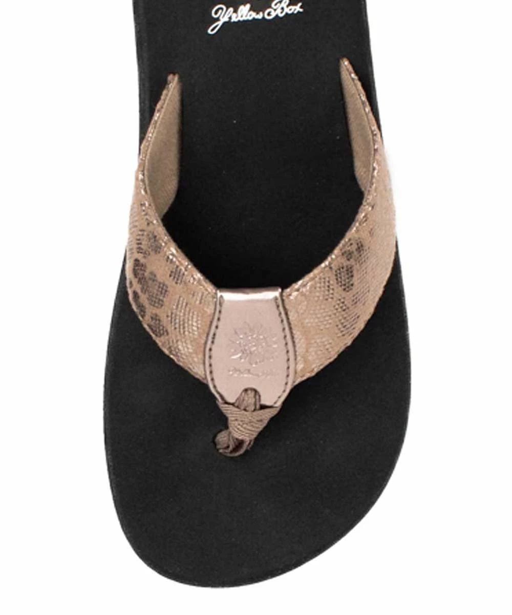 Outlet β¨ Yellow Box π Shoes Taupe Snake-Embossed Fizzie π©΄ Sandal - π© Women π₯ - Image 4