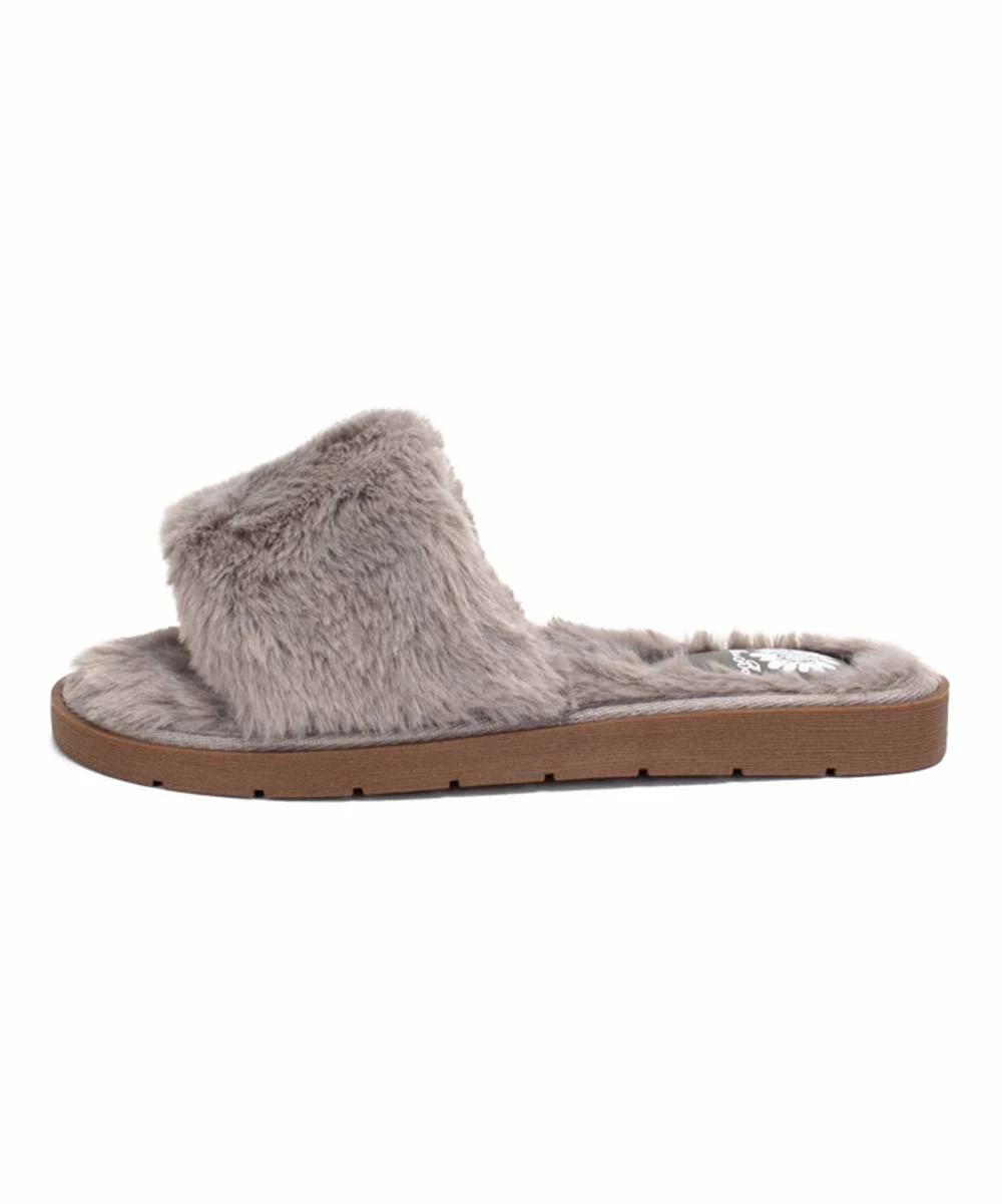 Outlet βοΈ Yellow Box π Shoes Gray Fluffy Fenula π©΄ Sandal - π© Women π - Image 2