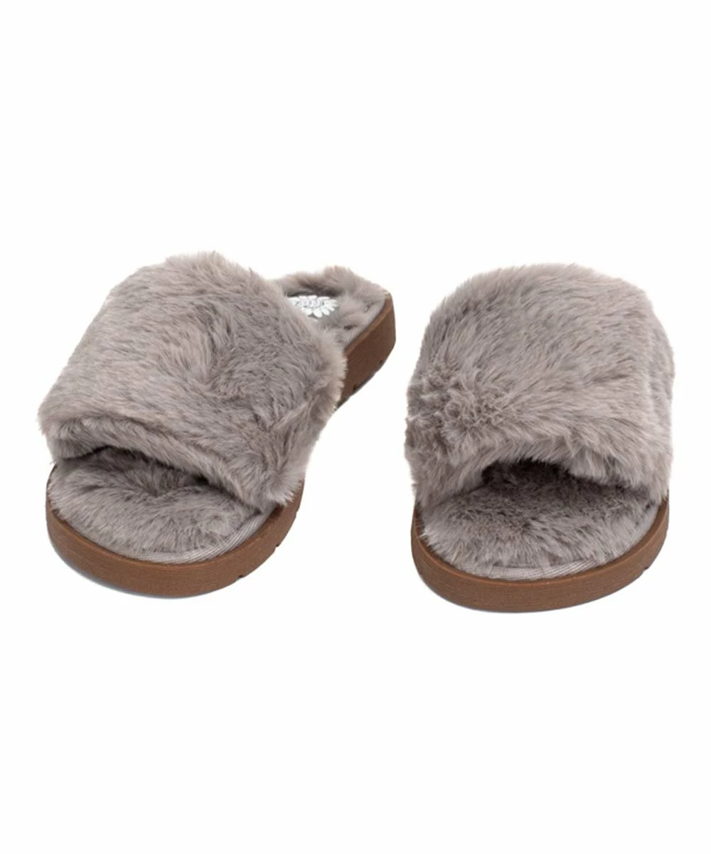 Outlet βοΈ Yellow Box π Shoes Gray Fluffy Fenula π©΄ Sandal - π© Women π - Image 3