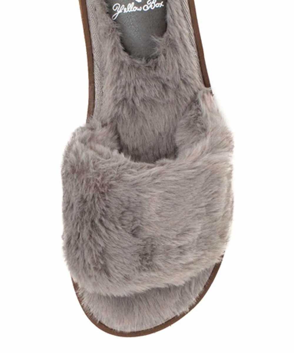 Outlet βοΈ Yellow Box π Shoes Gray Fluffy Fenula π©΄ Sandal - π© Women π - Image 4