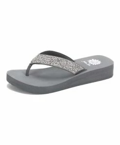 Cheapest π Yellow Box π Shoes Gray Tiered Jakart π©΄ Sandal - π© Women π₯°