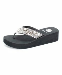 Cheap π Yellow Box π Shoes Gray Embellished Palmer π©΄ Sandal - π© Women π