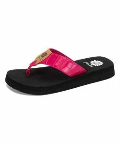 Coupon π Yellow Box π Shoes Fuchsia Croc-Embossed Adula π©΄ Sandal - π© Women π