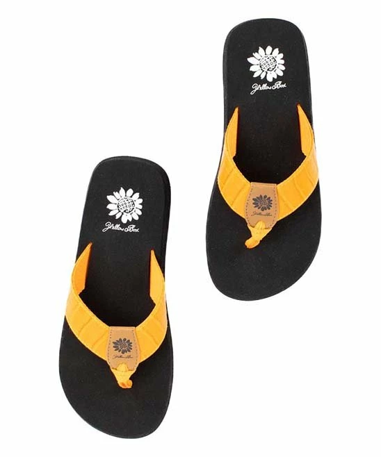 New π― Yellow Box π Shoes Orange Croc-Embossed Adula π©΄ Sandal - π© Women π - Image 3