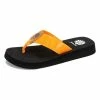 New 💯 Yellow Box 👟 Shoes Orange Croc-Embossed Adula 🩴 Sandal - 👩 Women 😍