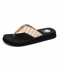 Budget π Yellow Box π Shoes Natural Woven Stripe Nicoh π©΄ Sandal - π© Women β