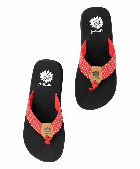 Flash Sale βοΈ Yellow Box π Shoes Red Polka Dot Ludy π©΄ Sandal - π© Women π₯° - Image 3