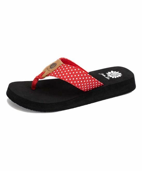 Flash Sale βοΈ Yellow Box π Shoes Red Polka Dot Ludy π©΄ Sandal - π© Women π₯°