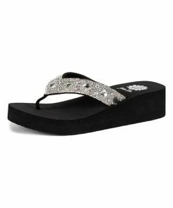 Brand new 🤩 Yellow Box 👟 Shoes Black & Clear Sarika 🩴 Sandal - 👩 Women 💯