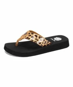 Best deal π Yellow Box π Shoes Camel Platino Leopard-Print Fontini π©΄ Sandal - π© Women π
