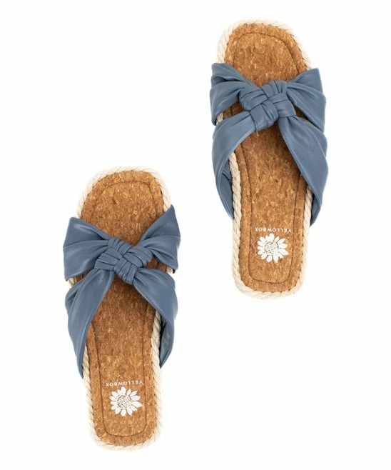 Deals β Yellow Box π Shoes Blue Ileen Knot Strap π©΄ Sandal - π© Women π - Image 3