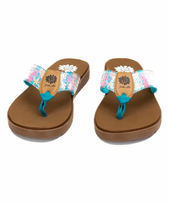 Outlet π Yellow Box π Shoes Teal Coastal Fainlty π©΄ Sandal - π© Women β - Image 3