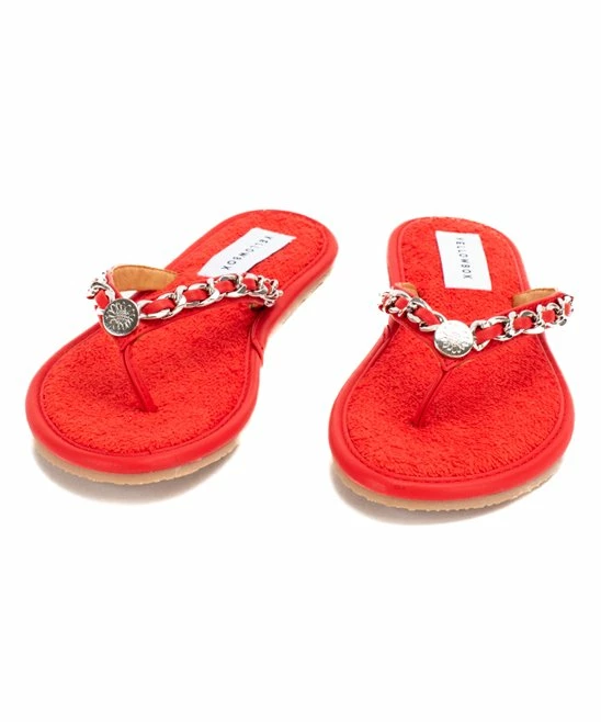 Best reviews of π Yellow Box π Shoes Red Darcee Chain-Detail π©΄ Sandal - π© Women π₯ - Image 4