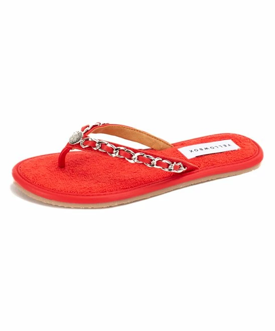 Best reviews of π Yellow Box π Shoes Red Darcee Chain-Detail π©΄ Sandal - π© Women π₯