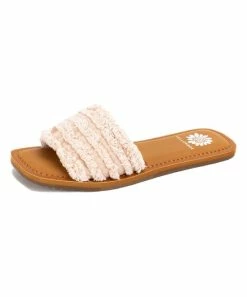Deals 🎁 Yellow Box 👟 Shoes Natural Darlah Frayed Ruffle 🩴 Sandal - 👩 Women 😍