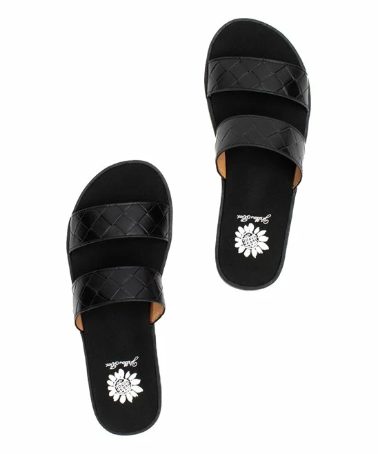 Best Sale π Yellow Box π Shoes Black Feylie Woven-Texture π©΄ Sandal - π© Women π - Image 3