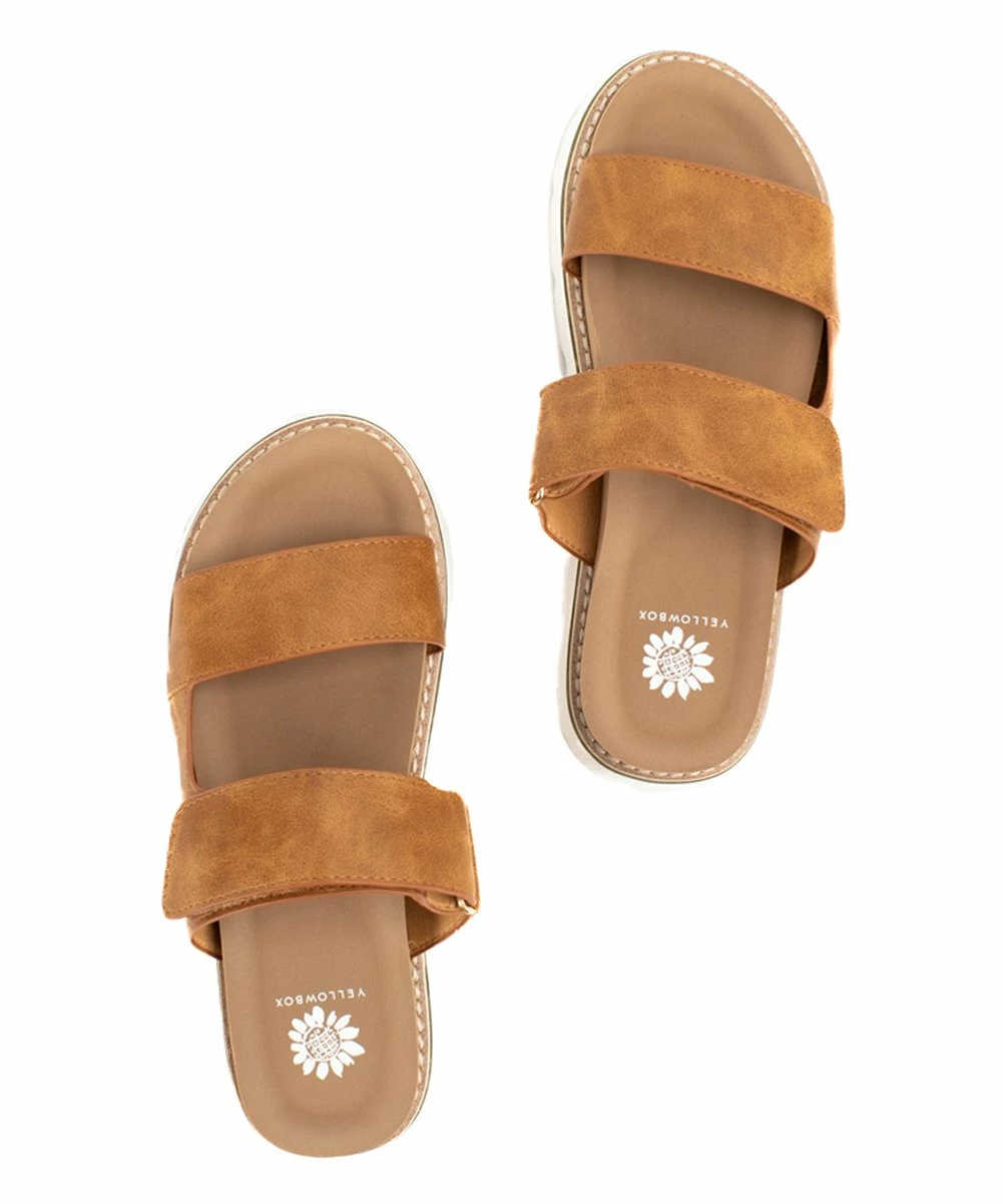 Outlet π Yellow Box π Shoes Tan Kezzi Open Strap π©΄ Sandal - π© Women π - Image 3