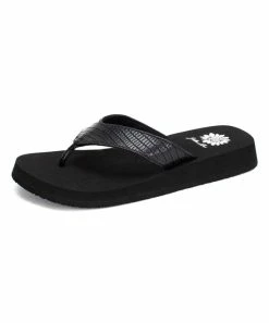 Top 10 π Yellow Box π Shoes Black Flinn Croc-Embossed π©΄ Sandal - π© Women π