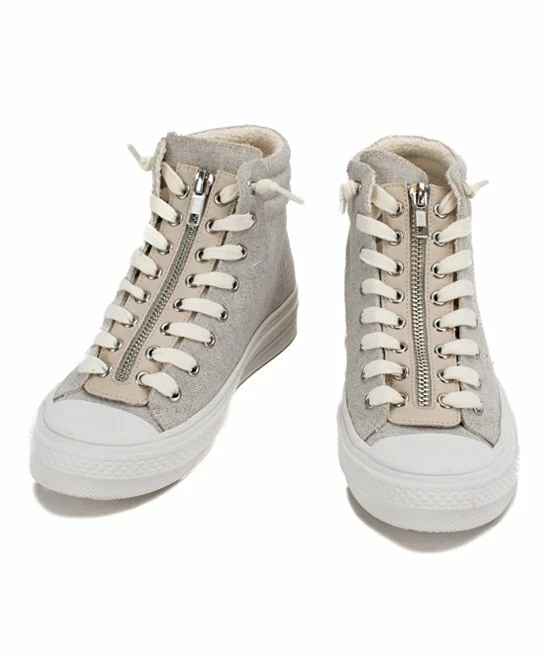 Promo π― Yellow Box π Shoes Light Gray Virgenia Hi-Top π Sneaker - π© Women π€© - Image 2