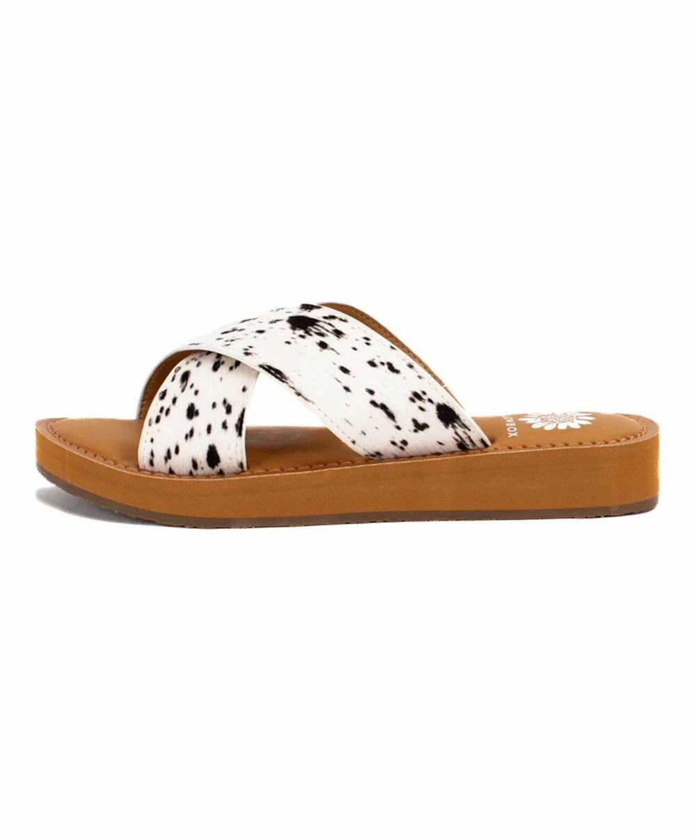 Deals π Yellow Box π Shoes Black & White Ansila Leather π©΄ Sandal - π© Women π - Image 2