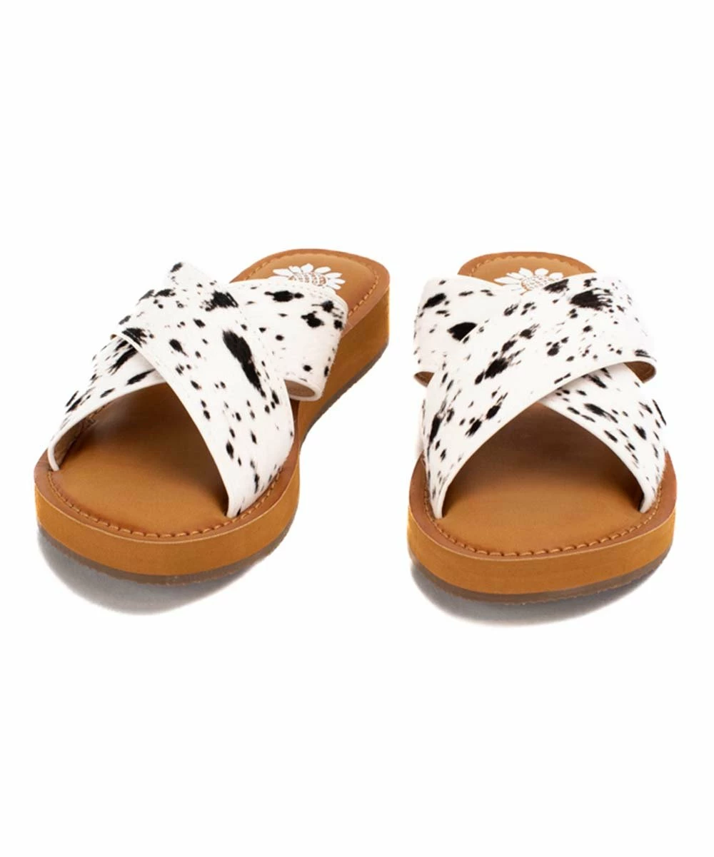 Deals π Yellow Box π Shoes Black & White Ansila Leather π©΄ Sandal - π© Women π - Image 4