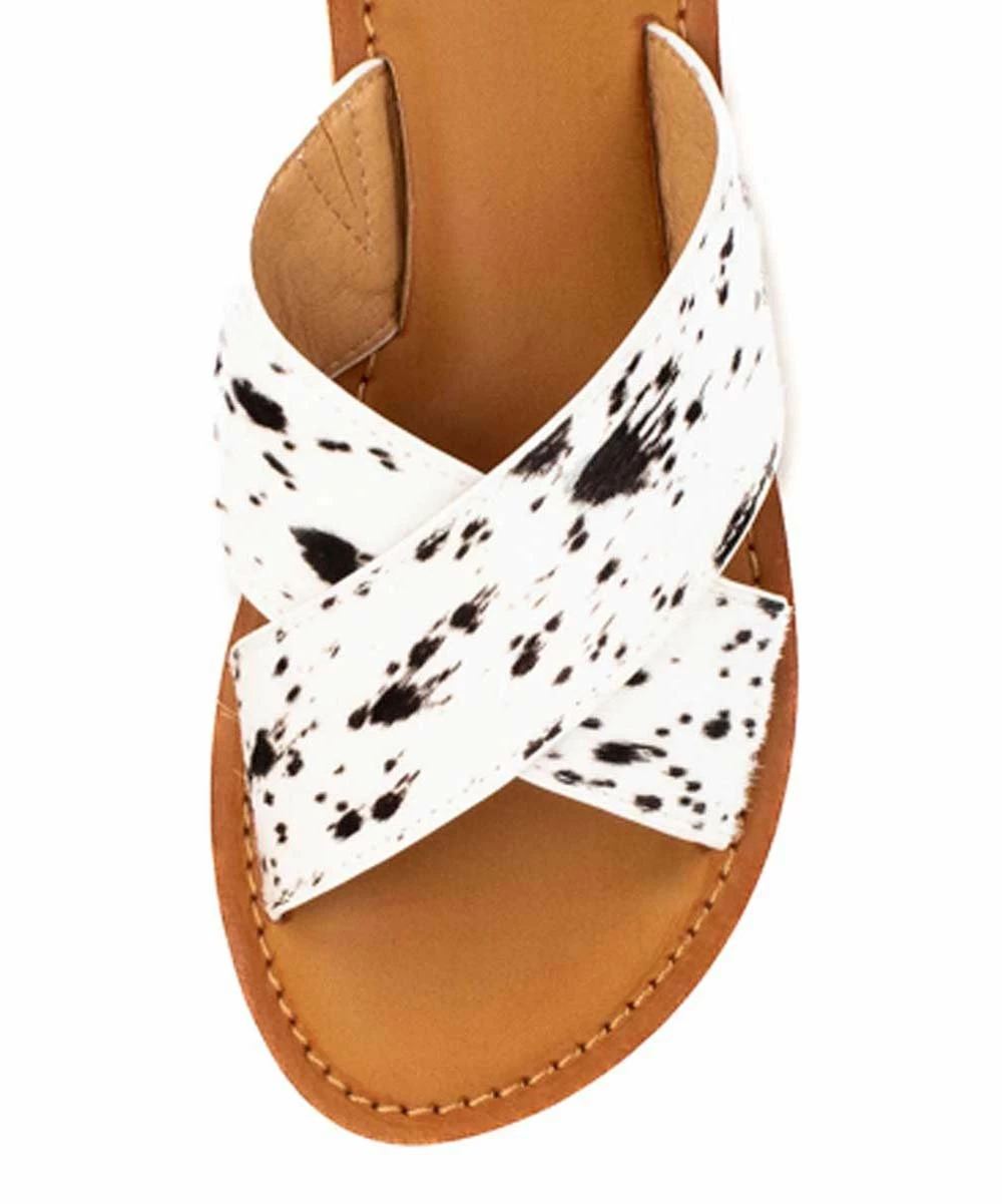 Deals π Yellow Box π Shoes Black & White Ansila Leather π©΄ Sandal - π© Women π - Image 5