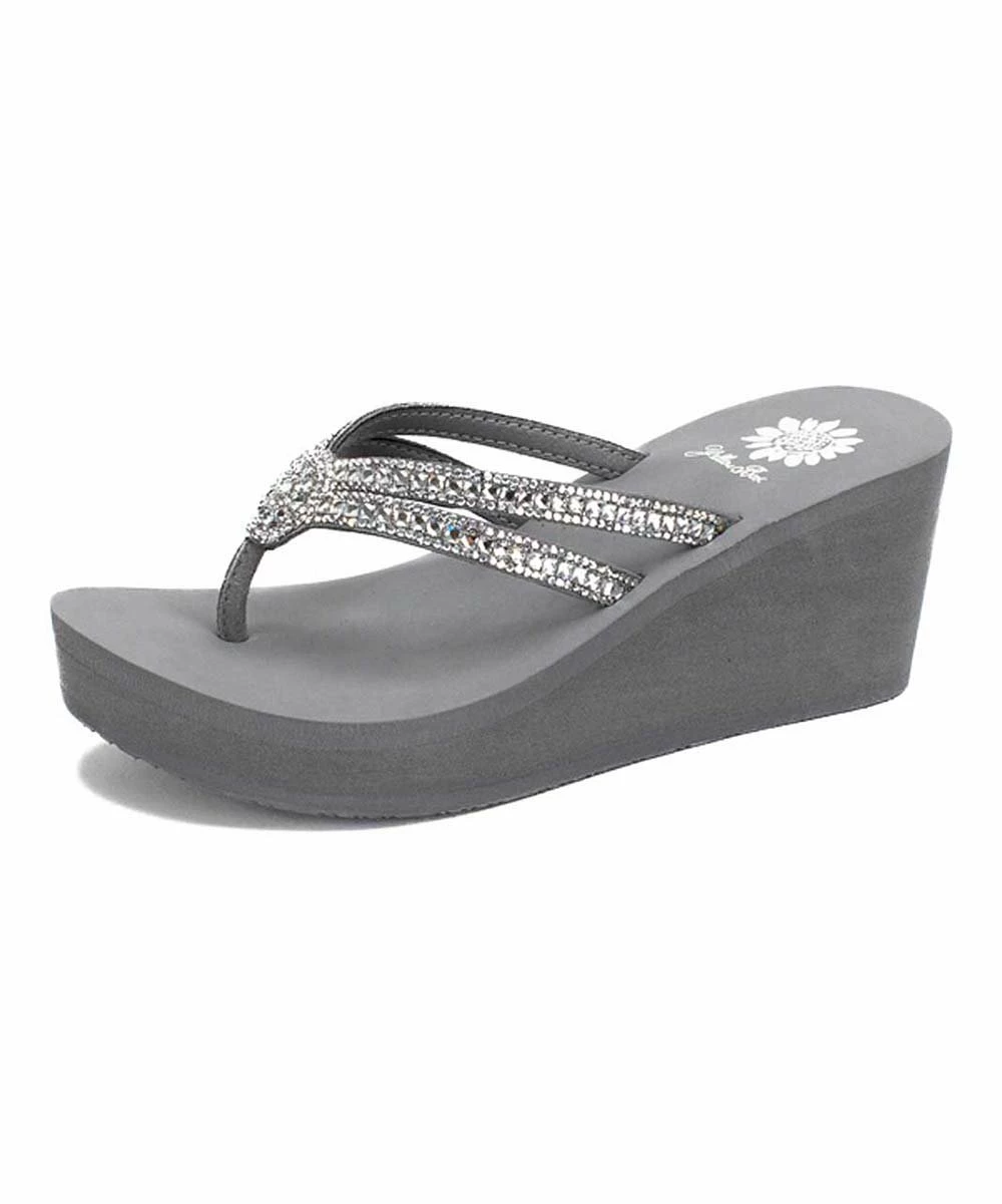 Top 10 β Yellow Box π Shoes Gray Edita Wedge π©΄ Sandal - π© Women π