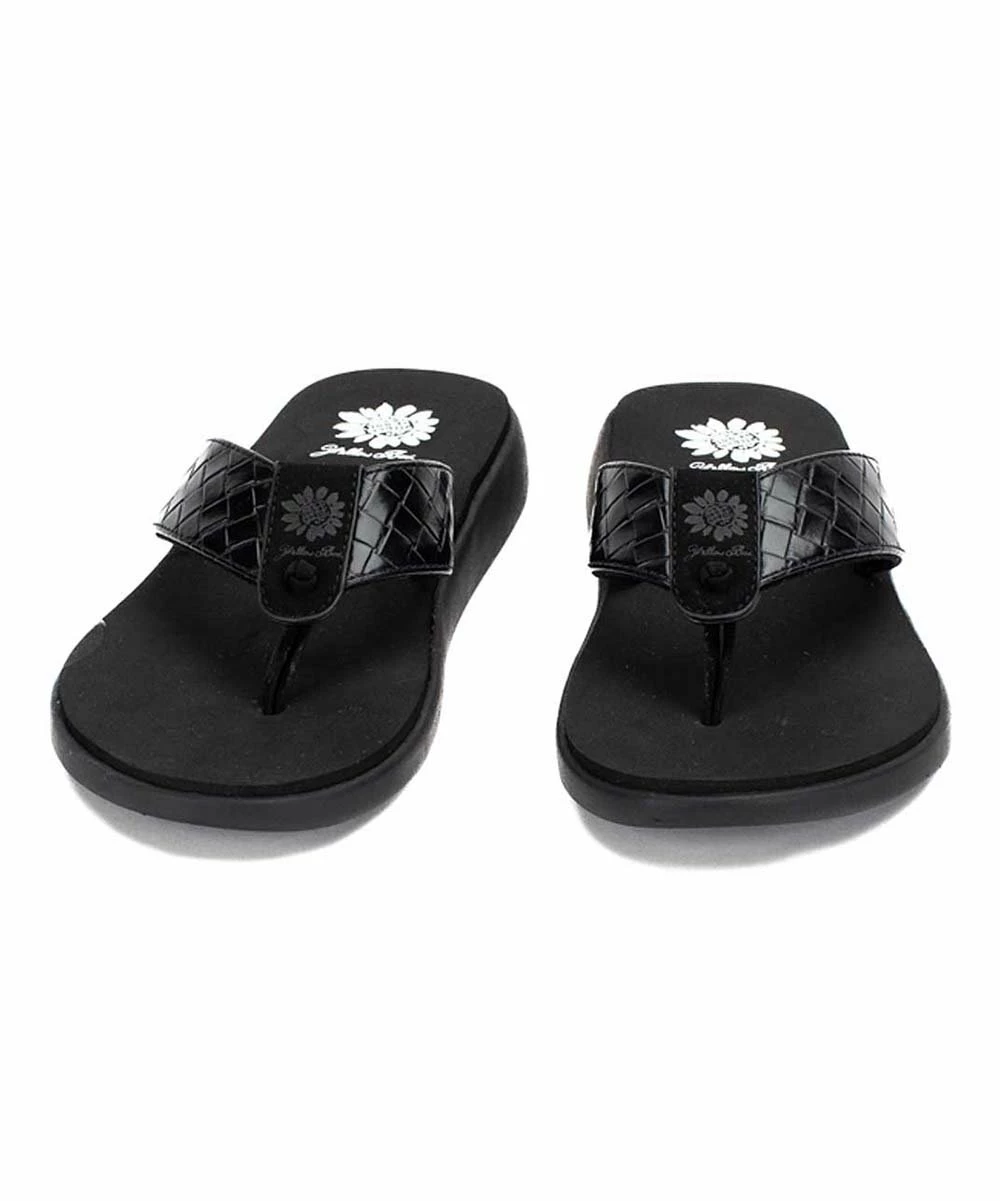 Budget β Yellow Box π Shoes Black Interlaced Ganesah π©΄ Sandal - π© Women π - Image 4