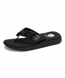 Budget β Yellow Box π Shoes Black Interlaced Ganesah π©΄ Sandal - π© Women π