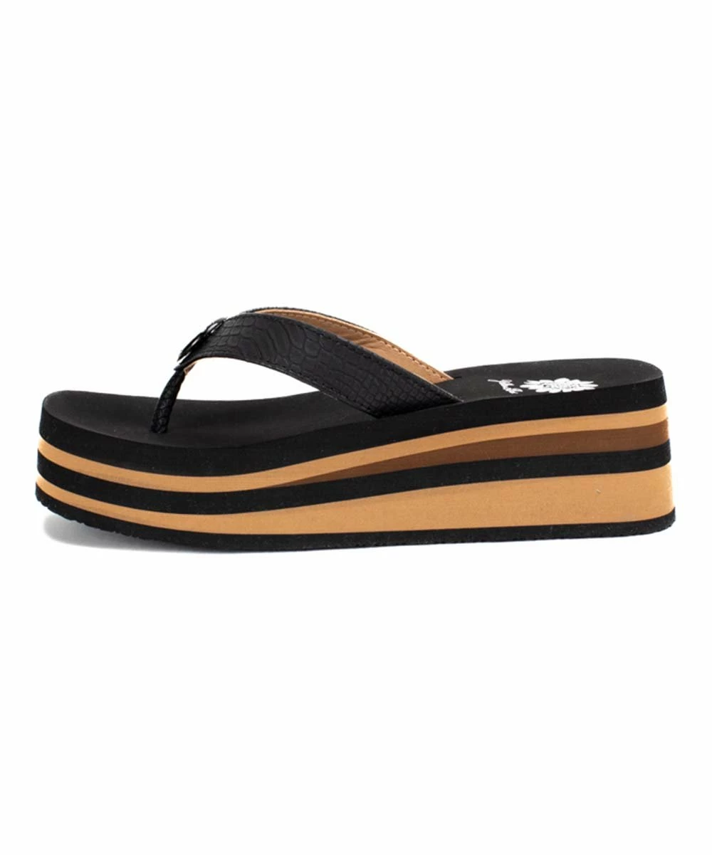 Discount π Yellow Box π Shoes Black Stripe Floral Kaija π©΄ Sandal - π© Women π - Image 2