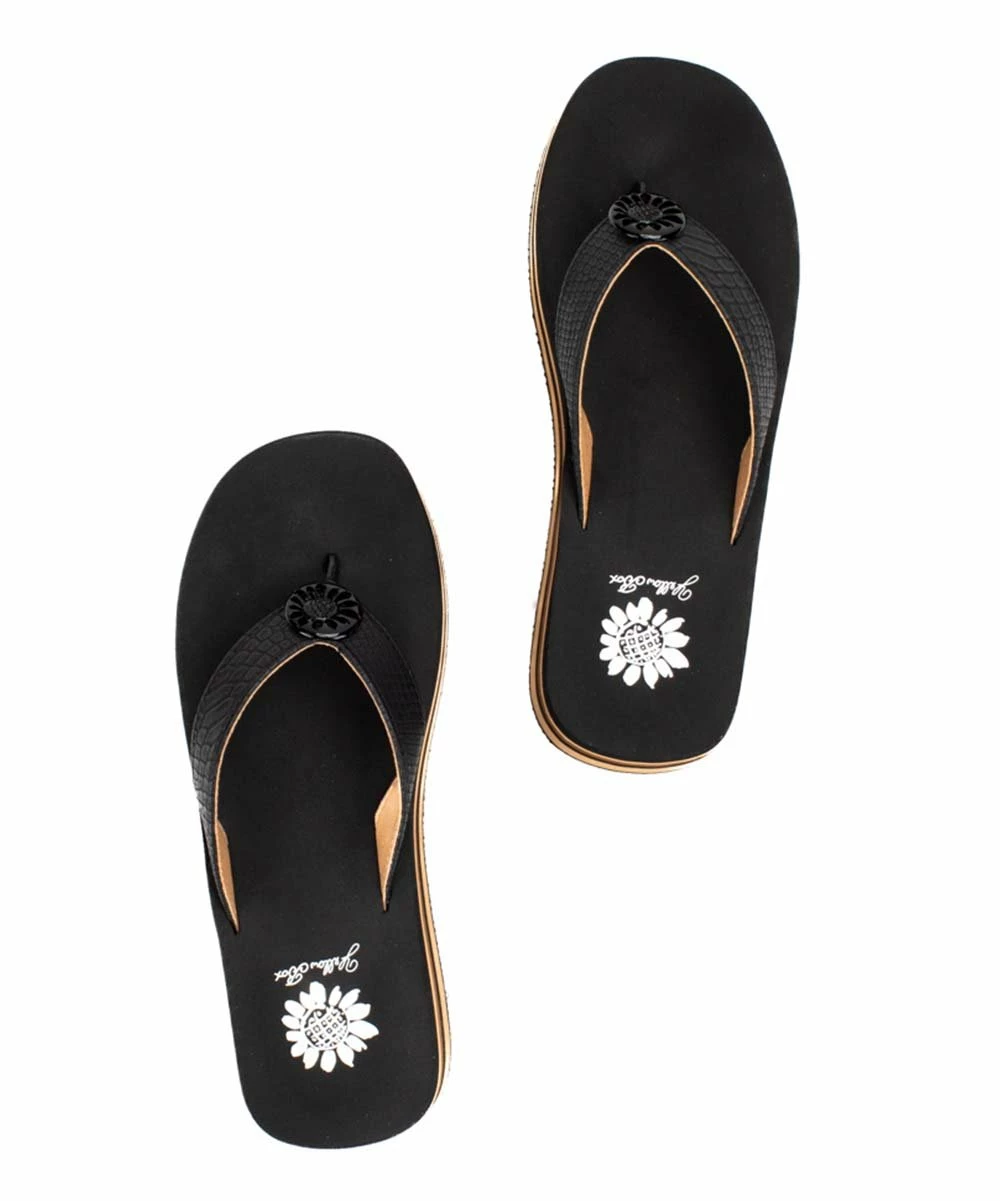 Discount π Yellow Box π Shoes Black Stripe Floral Kaija π©΄ Sandal - π© Women π - Image 3