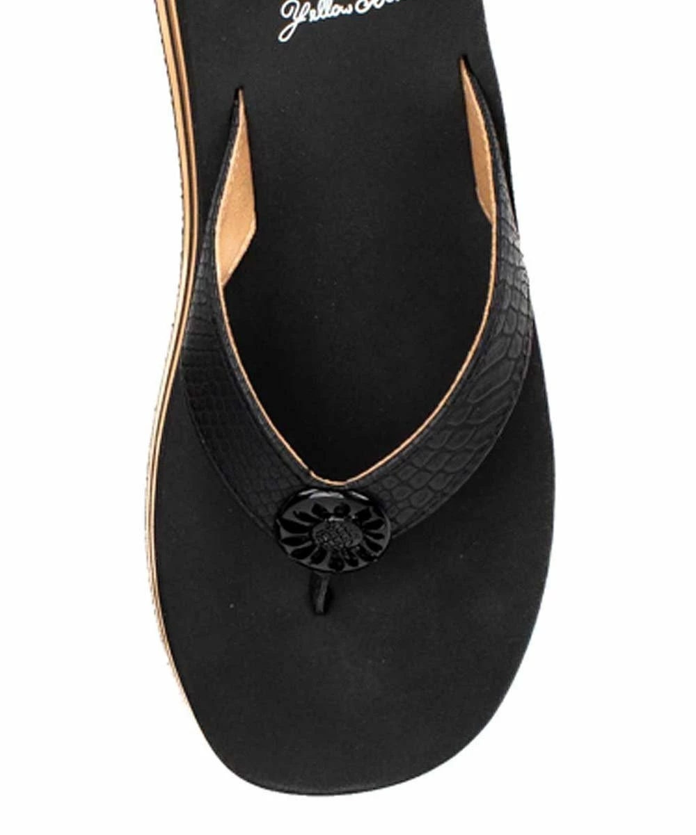 Discount π Yellow Box π Shoes Black Stripe Floral Kaija π©΄ Sandal - π© Women π - Image 4