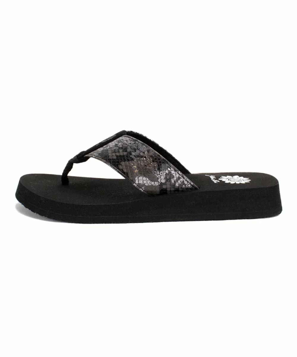 Hot Sale π Yellow Box π Shoes Charcoal Snake-Embossed Freja π©΄ Sandal - π© Women β¨ - Image 3